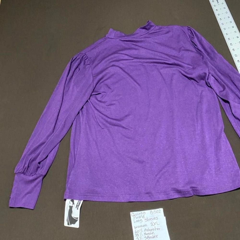 Quirno Purple long sleeve blouse NWT with long sleeves‎ women 2XL. SKU-B502